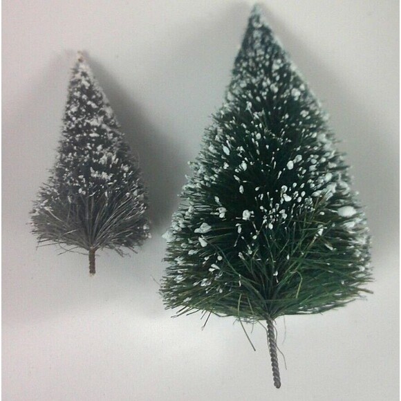 Vintage 1995 Lemax Animated Skating Pond Trees Fence Sign Bench Replacement Lot - Picture 3 of 4